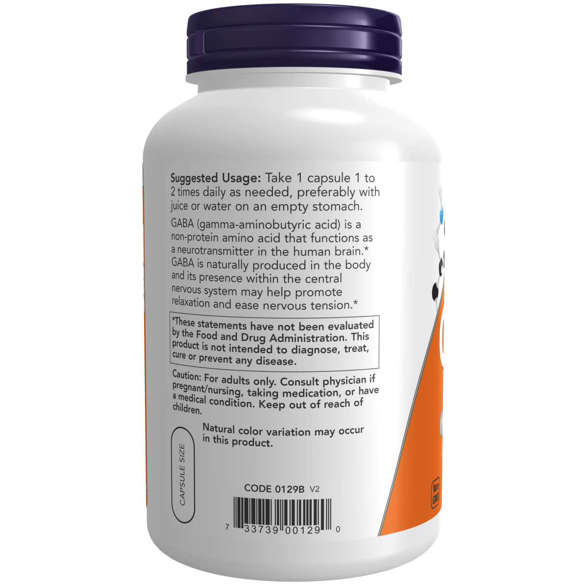 GABA 750 mg (200 veg caps)