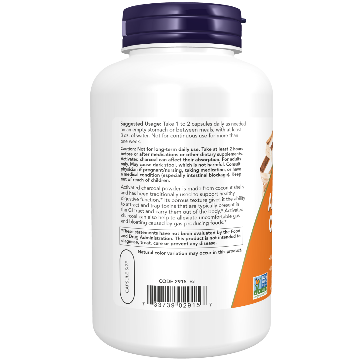 Carbon Activado 560 mg (200 veg caps)