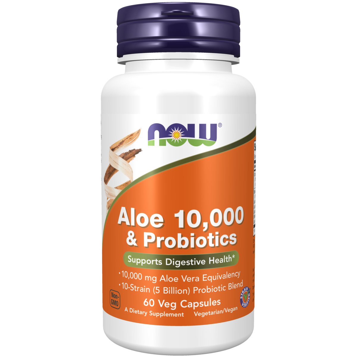 Aloe 10,000 y Probioticos (60 veg caps)