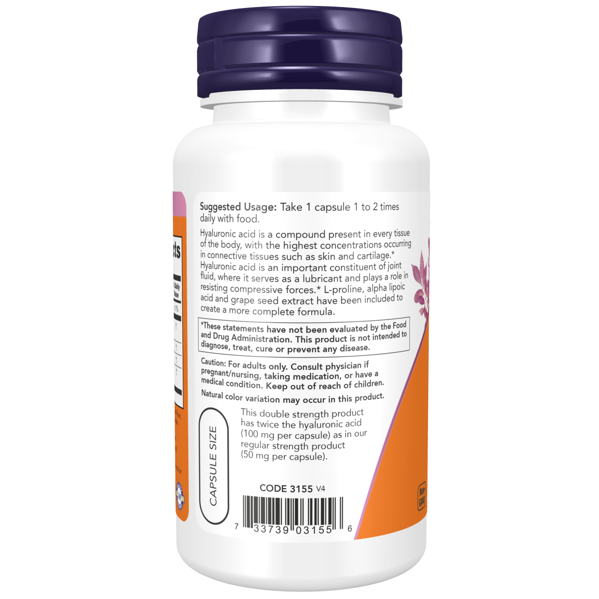 Acido Hialuronico 100 mg (60 veg caps)