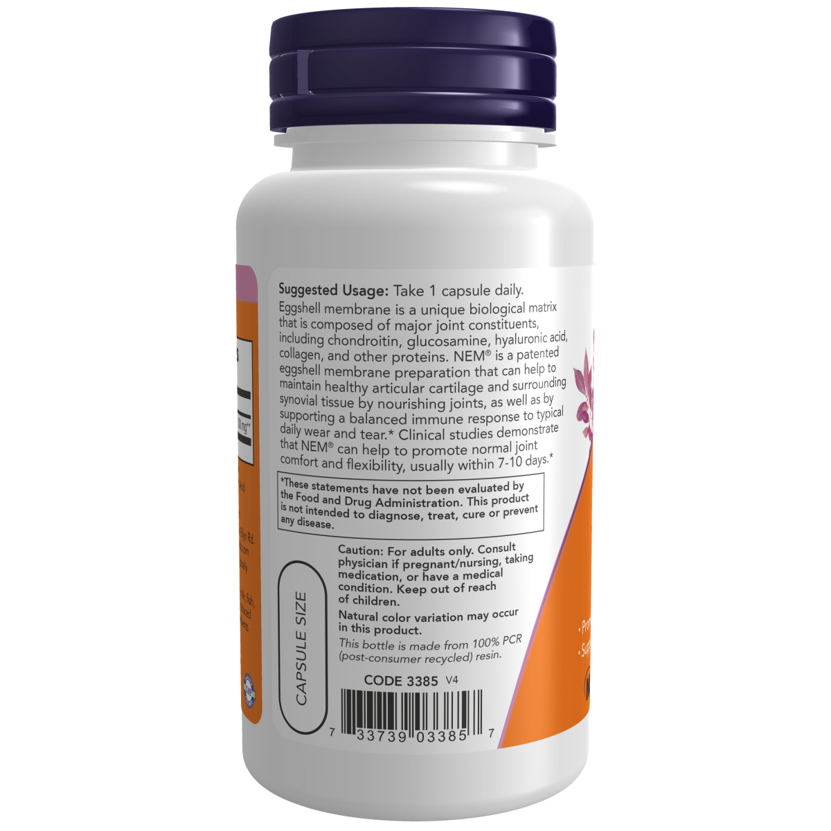 Membrana de Cascara de Huevo 500 mg (60 veg caps)