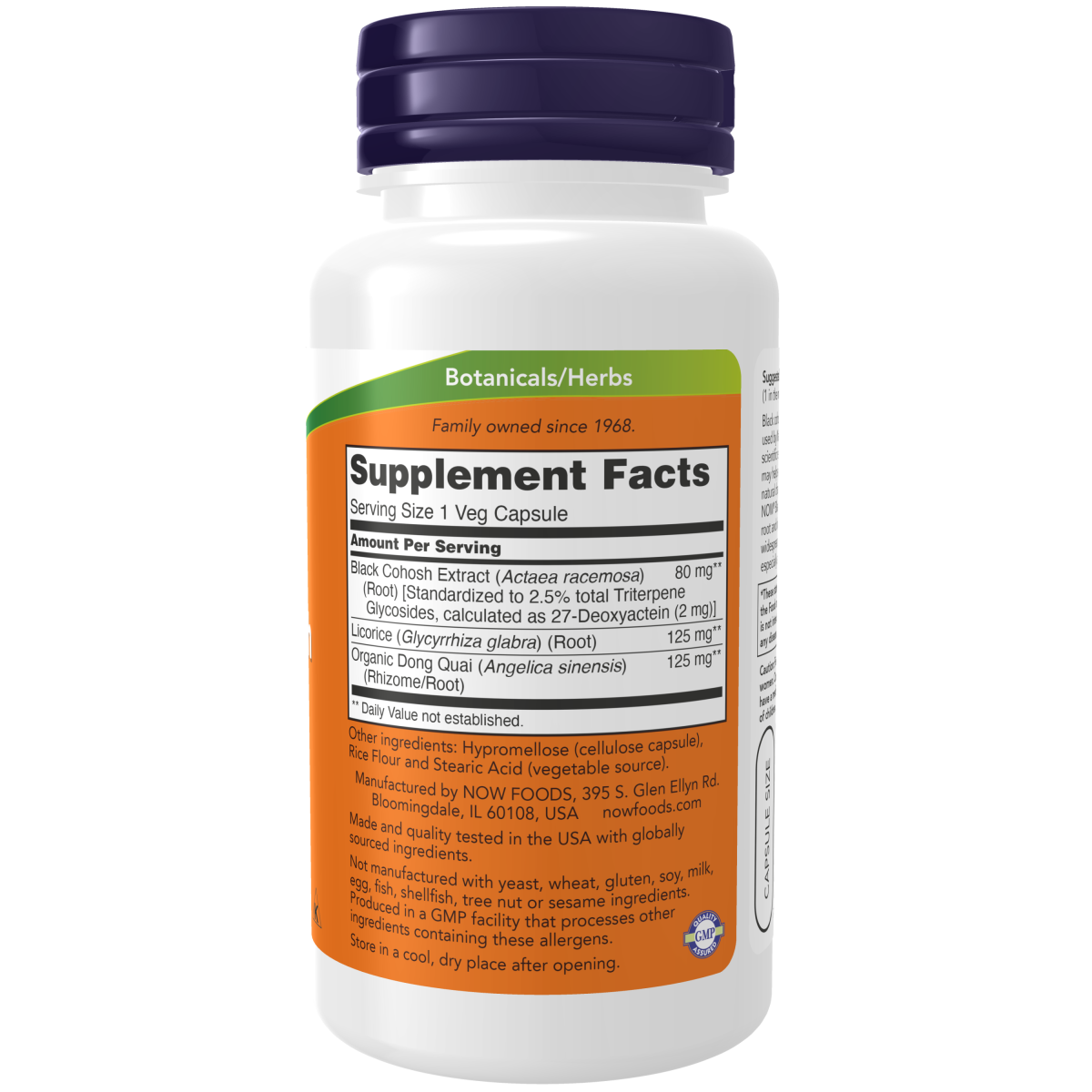Raiz de Cohosh Negro 80 mg (90 veg caps)