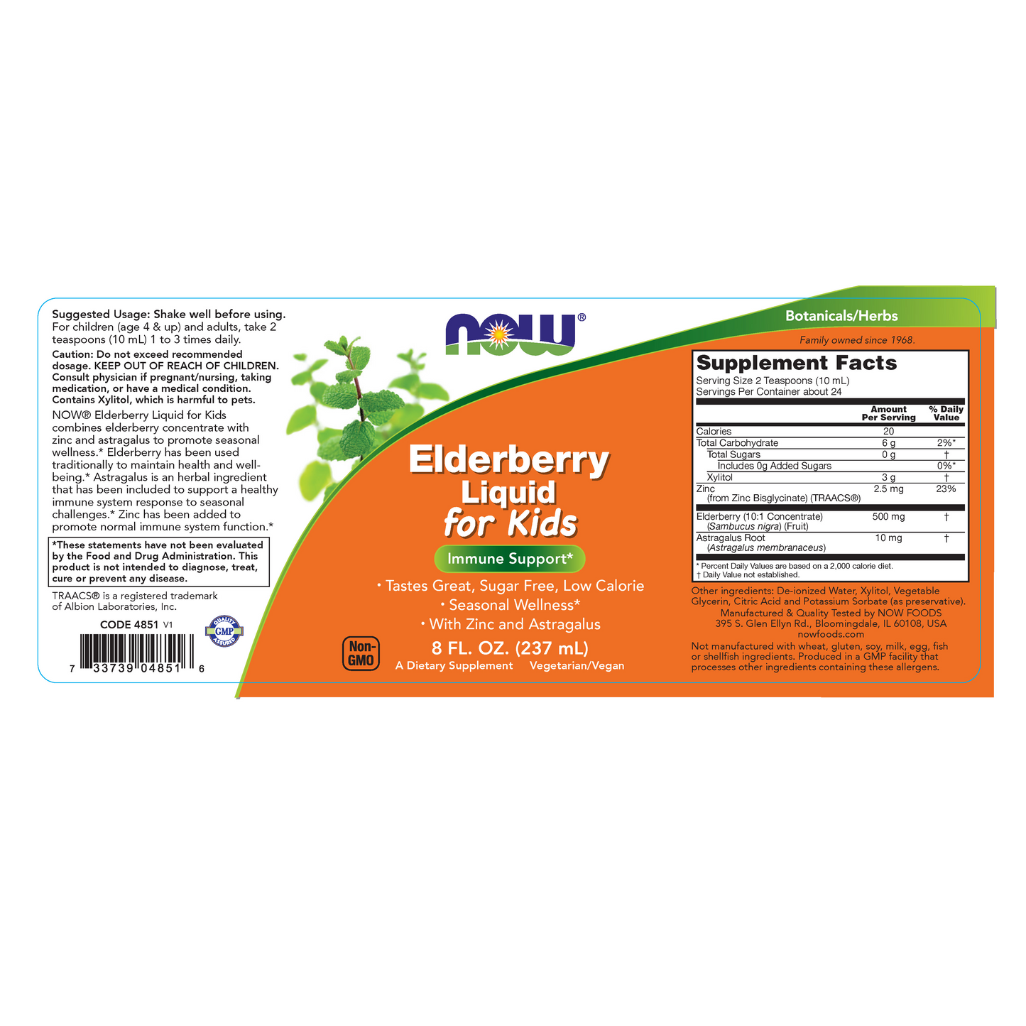 Elderberry para Niños (8 fl.oz/237ml)