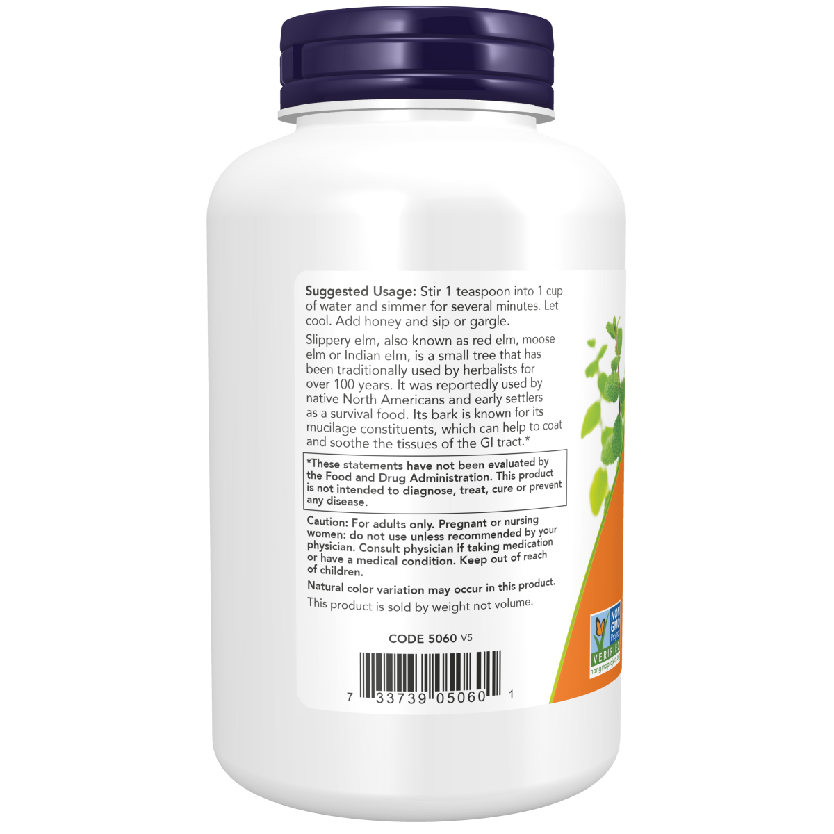 Polvo de Olmo Resbaladizo (4 oz/113gr)