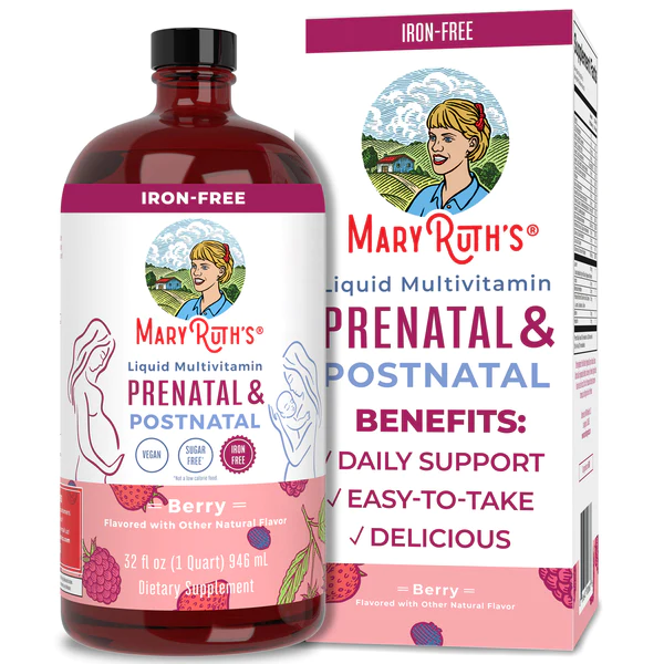 Multivitaminico Prenatal y Postnatal, Liquido (32 fl oz /946ml), Mary Ruth´s