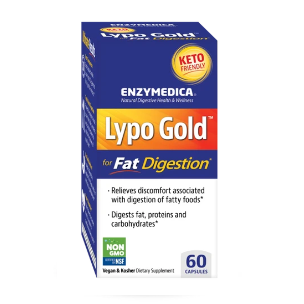 Lypo Gold™ Digestión Acelerada de Grasas (60 caps), Enzymedica
