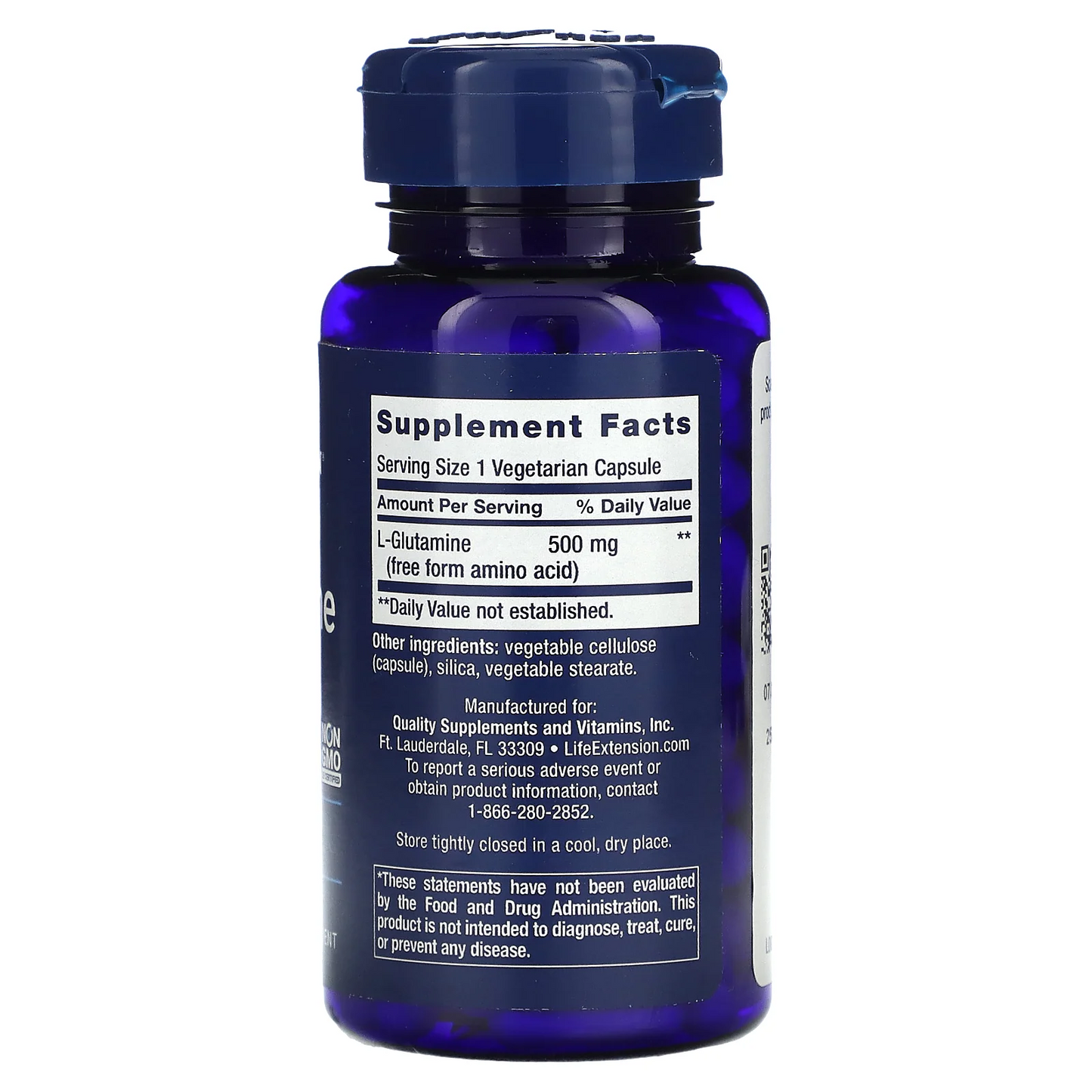 L-Glutamina 500mg (100 veg caps) , Life Extension