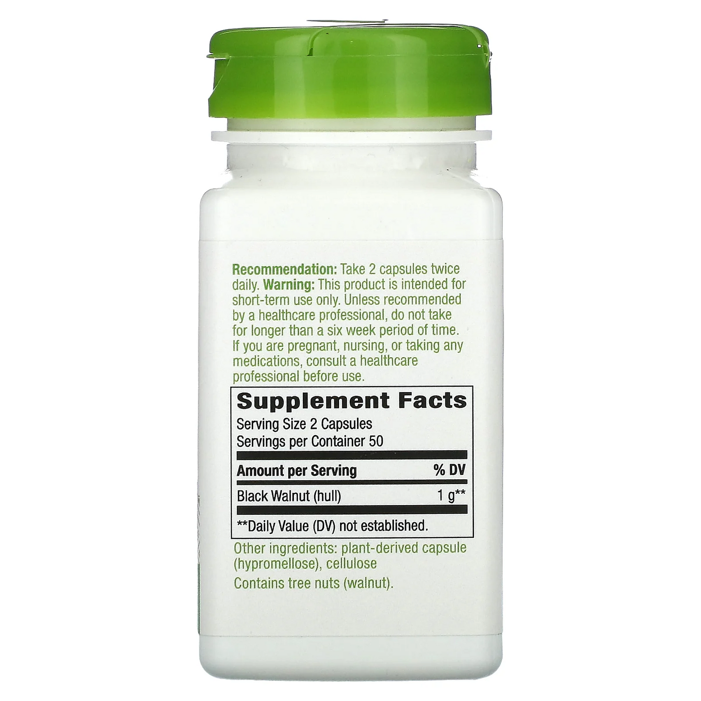 Cascara De Nogal Negro (100 veg caps), Nature's Way