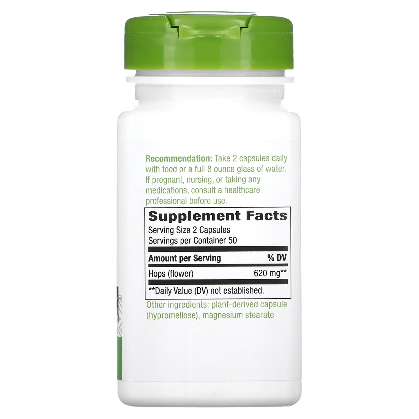 Flores de Lupulo 620 mg (100 veg caps), Nature's Way