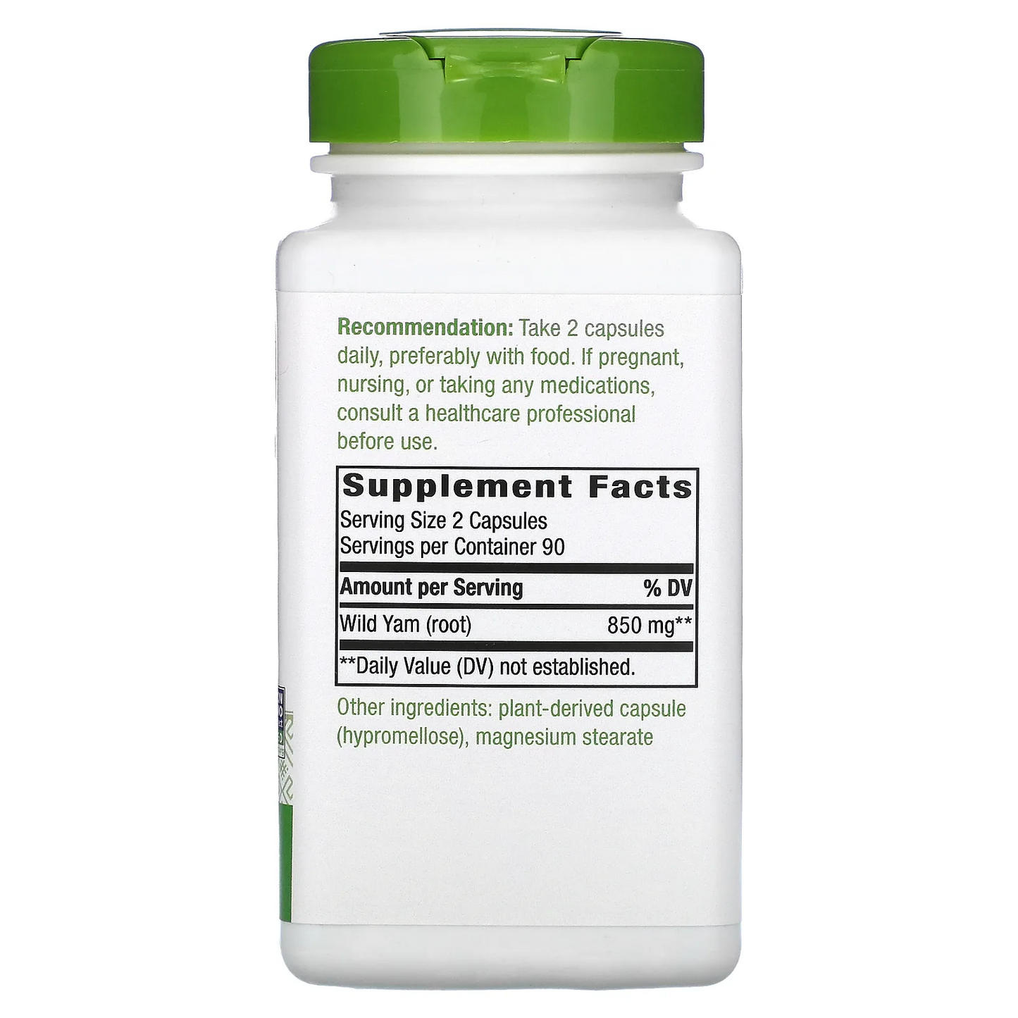 Raiz De Ñame Silvestre 850 mg (180 veg caps), Nature's Way