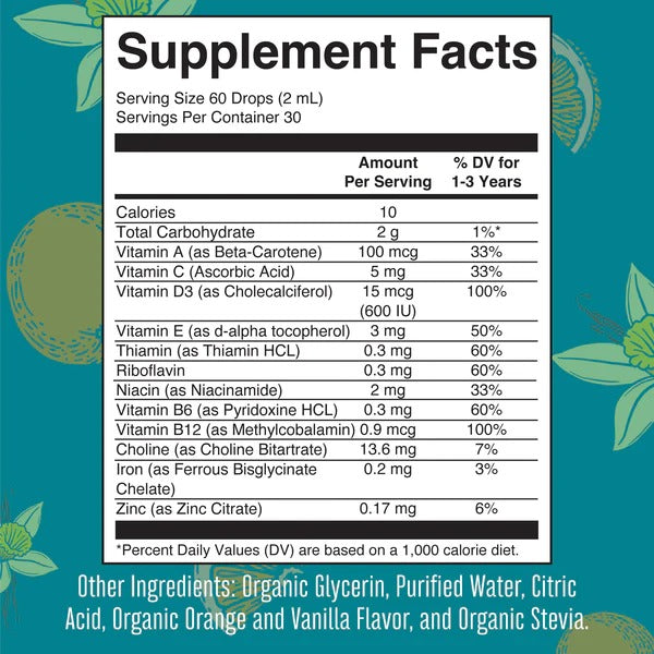 Multivitaminico Con Hierro Organico Para Niños (2 fl oz/60ml), Mary Ruth´s