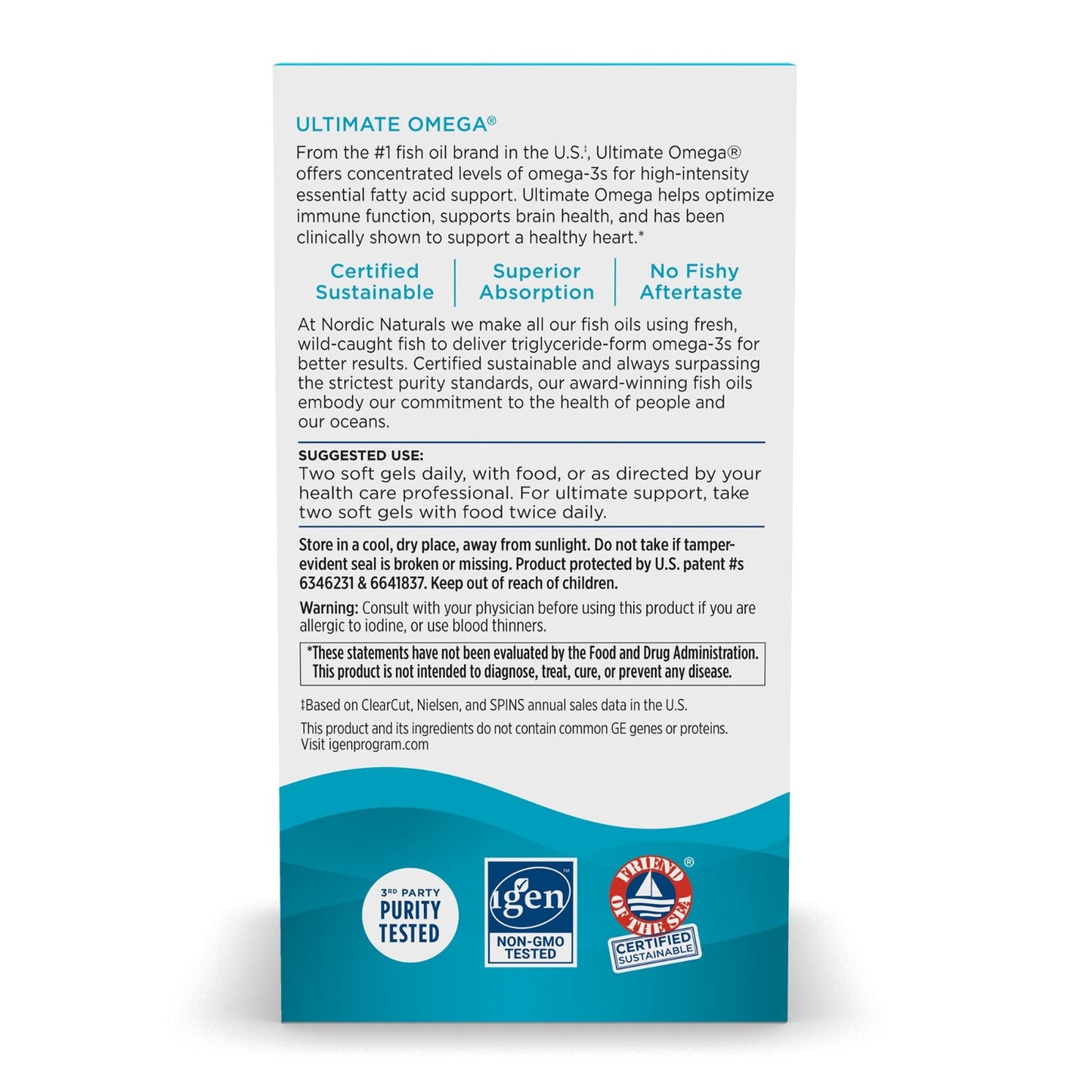 Ultimate Omega Lemon 650 EPA/450 DHA.(60 softgels), Nordic Naturals