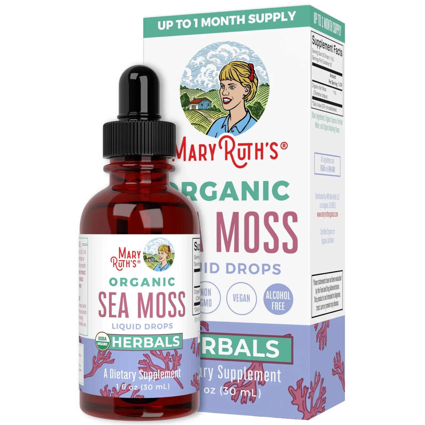 Musgo Marino Orgánico, Liquido (1 fl oz/30ml), Mary Ruth´s