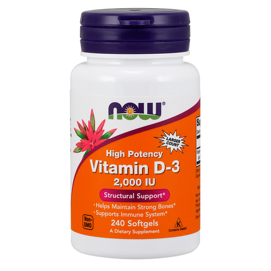 Vitamina D3 2000 UI Alta Potencia (240 softgels)
