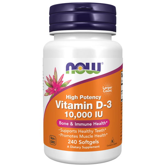 Vitamina D3 10.000 UI (240 Cápsulas blandas)