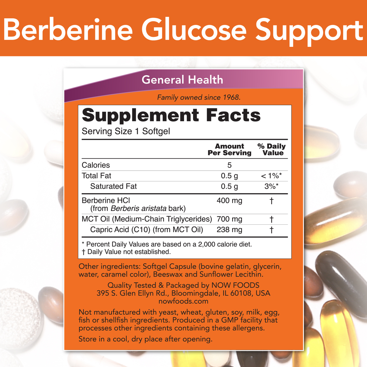 Berberina Soporte de Glucosa (90 softgels)