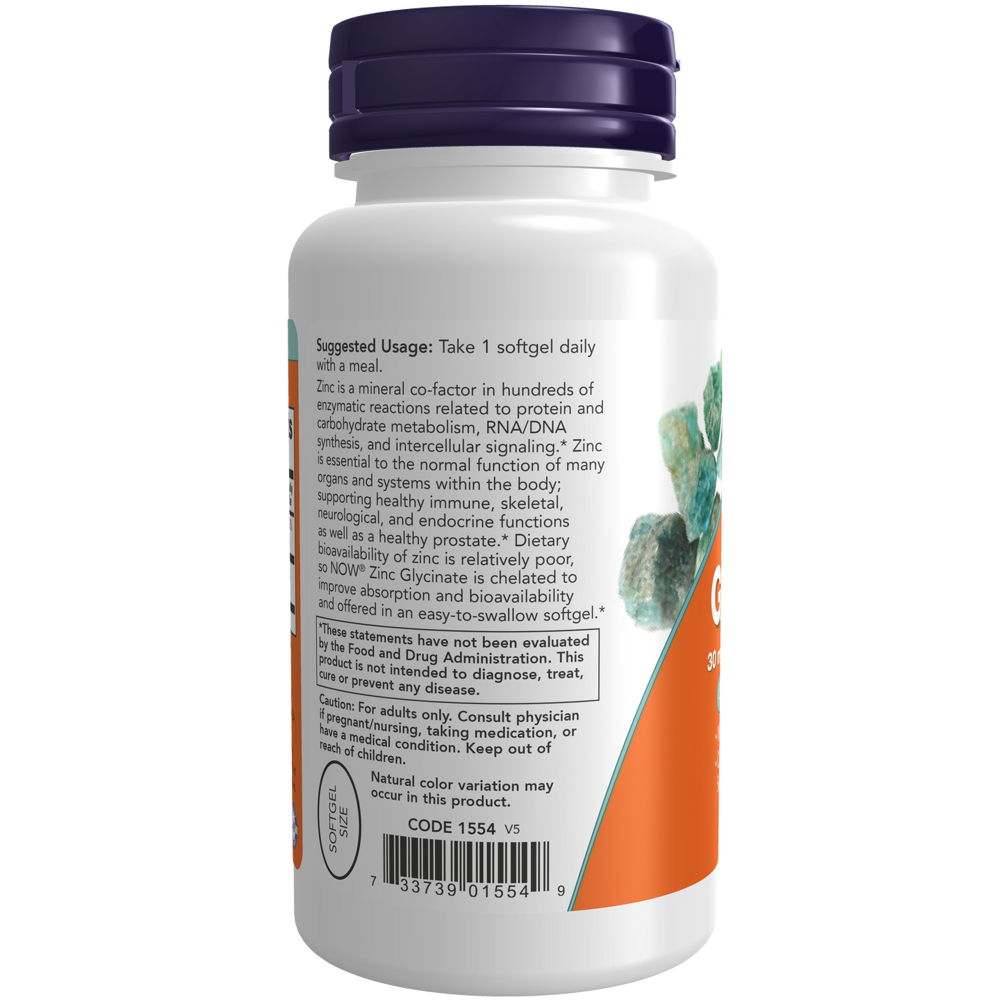 Glicinato de Zinc 30mg (120 softgels)