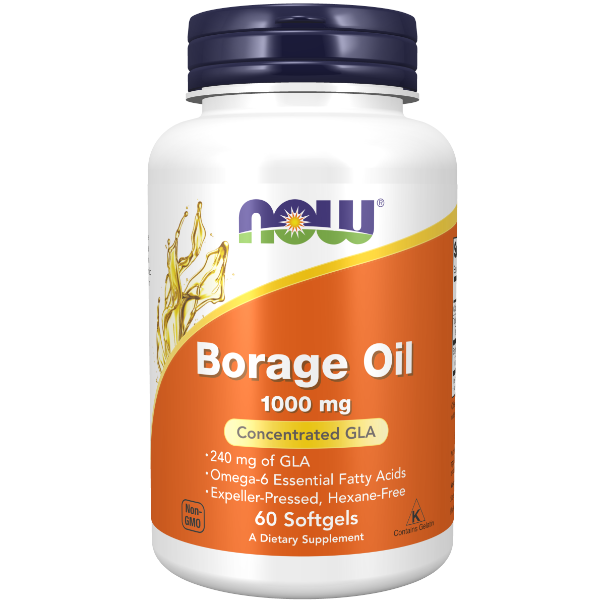 Aceite de Borraja 1000 mg (60 sofgtels) Omega / Borage Oil