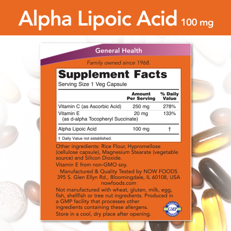 Ácido Alfa Lipoico 100mg (60 veg caps)