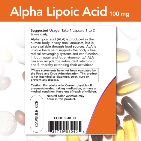 Ácido Alfa Lipoico 100mg (60 veg caps)