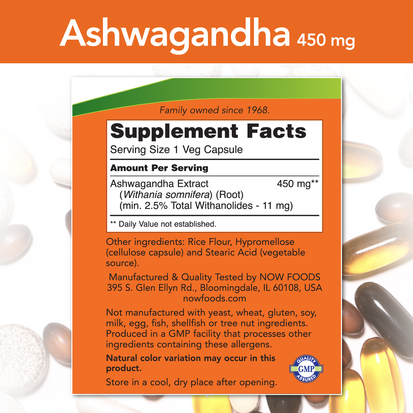 Ashwaganda Extracto 450 mg (90 veg caps)