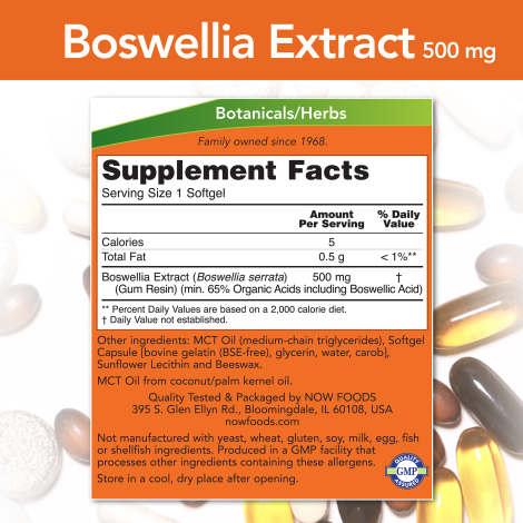 Extracto de Boswellia 500mg (90 softgels)