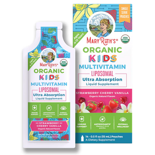 Multivitamínico Liposomal para Niños, Fresa, Cereza y Vainilla, (14 pack de 0.5 fl oz), Mary Ruth´s