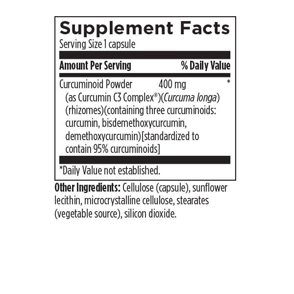 Complejo de Curcumina C3, 400 mg (60 veg caps), Designs for Health