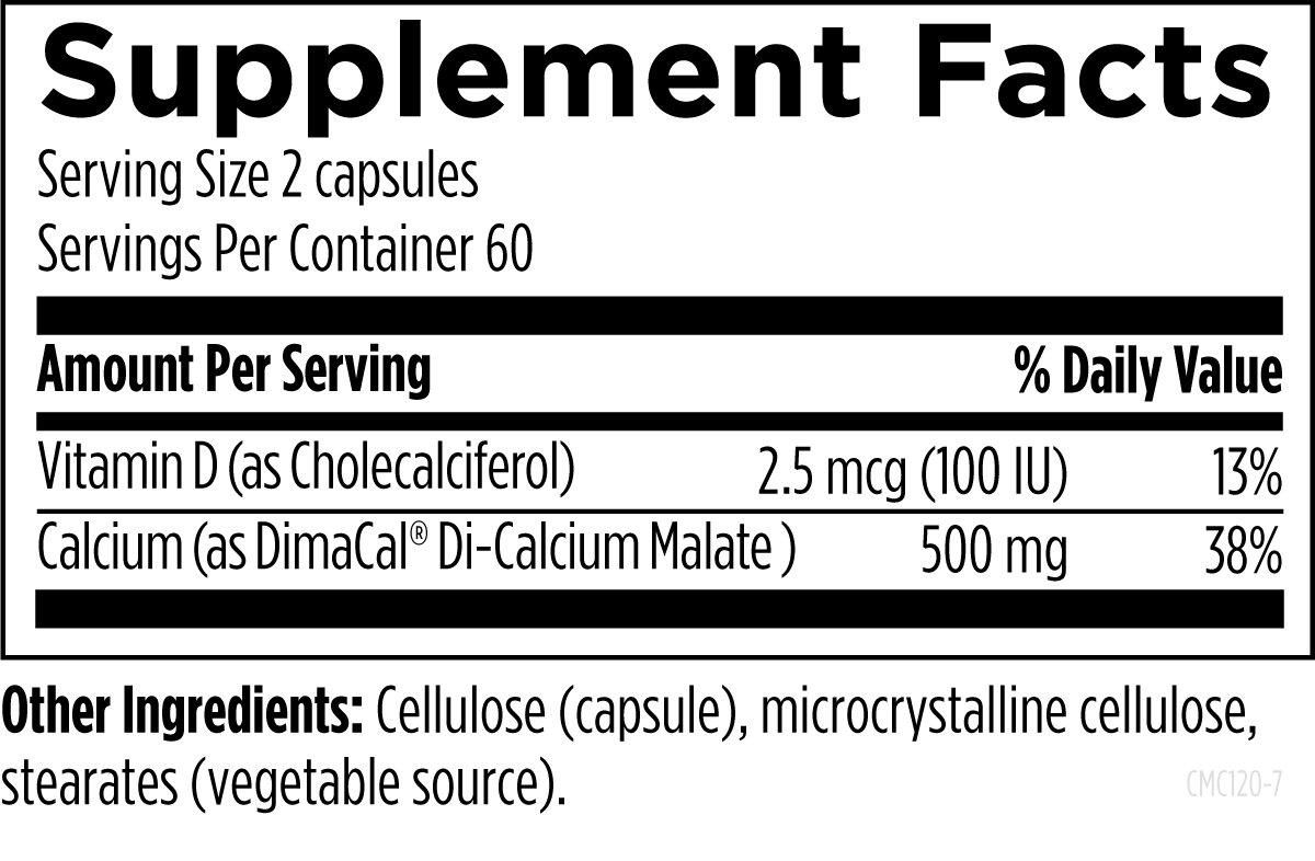 Malato de Calcio 500 mg (120 caps), Designs for Health