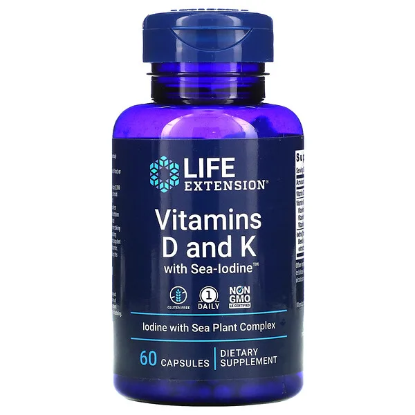 Sea-Iodine™ Vitaminas D Y K (60 Caps) , Life Extension