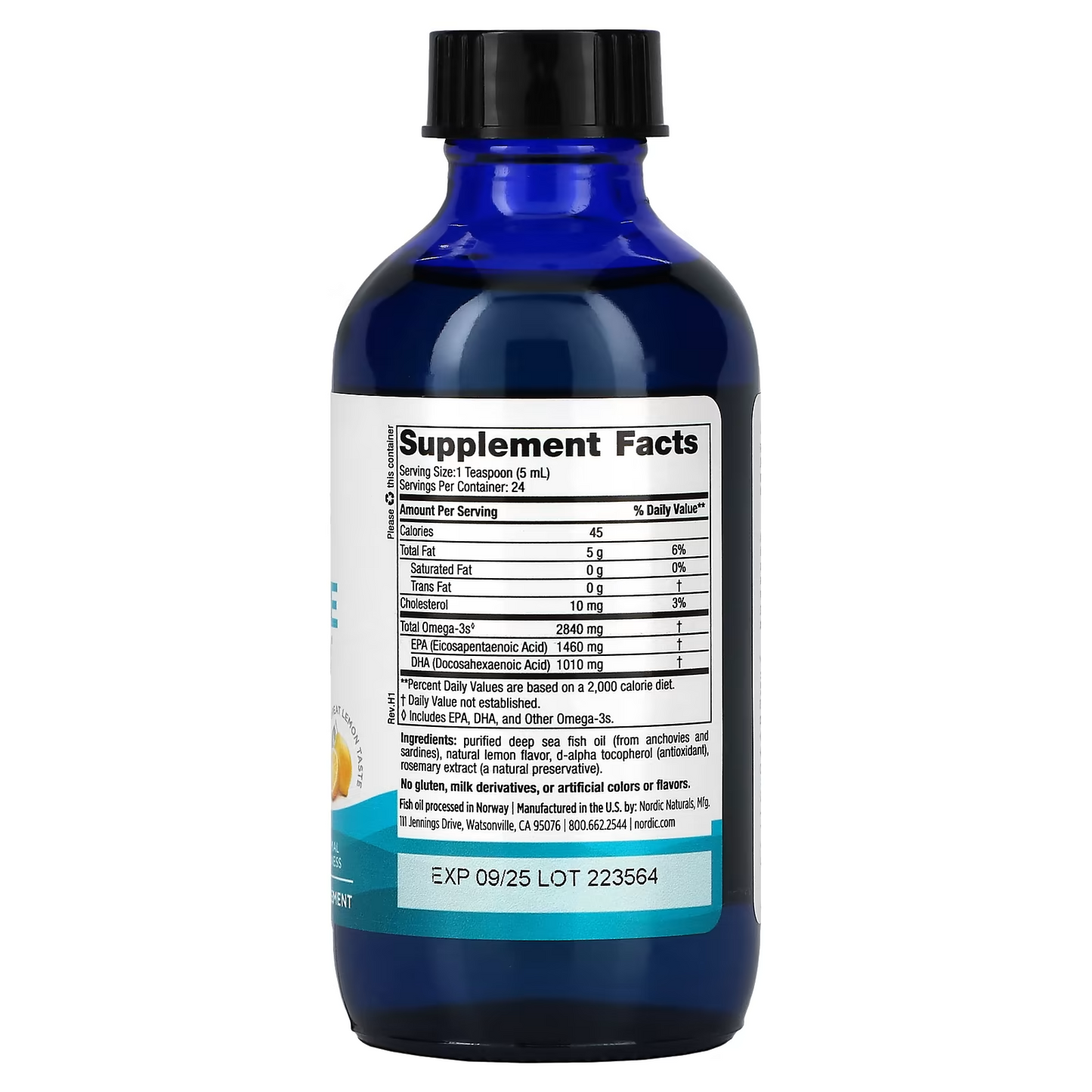 Ultimate Omega sabor Limón 2840 mg (4 fl oz /119 ml), Nordic Naturals