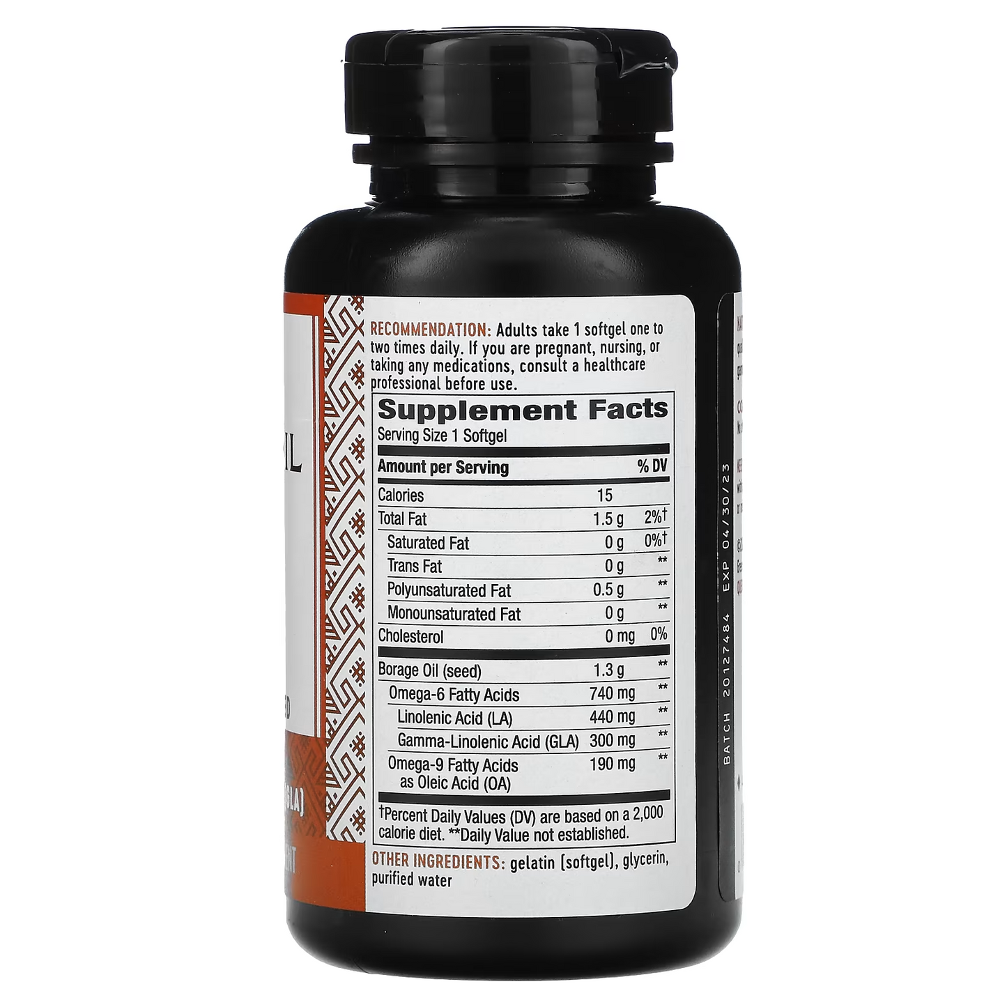 Aceite de Borraja 1300mg (60 softgels), Nature's Way