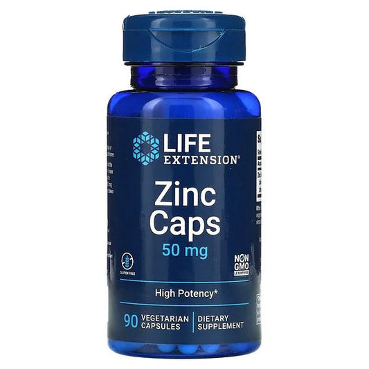 Zinc en Cápsulas 50mg (90 veg caps) , Life Extension