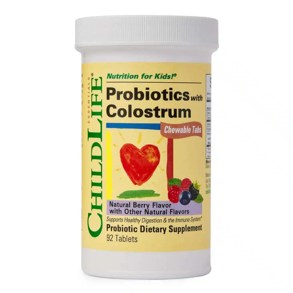 ChildBiotics Probióticos con Calostro para Niños (92 tabs masticables), Child Life