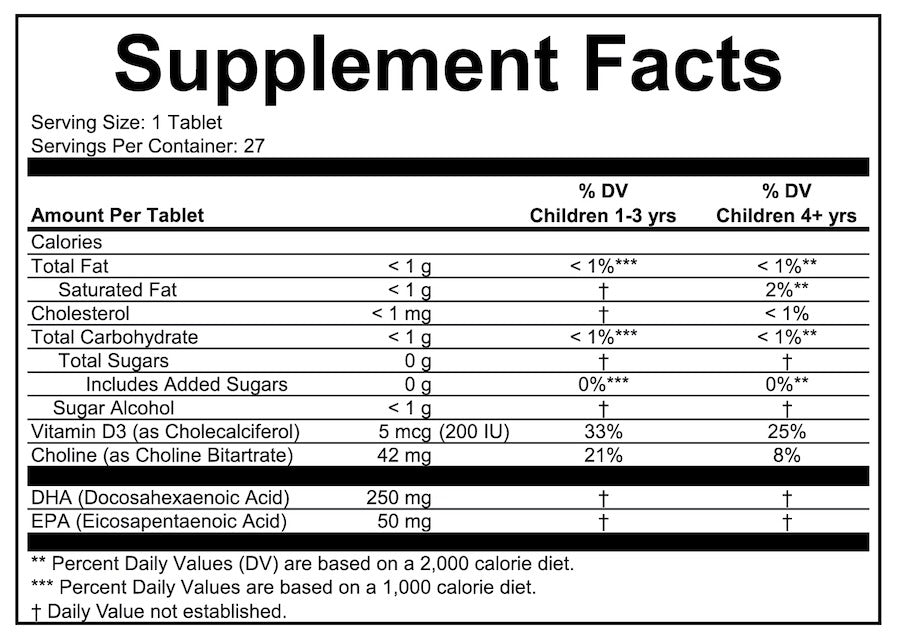 Omega-3 DHA + Colina para Niños (27 tabs), Child Life