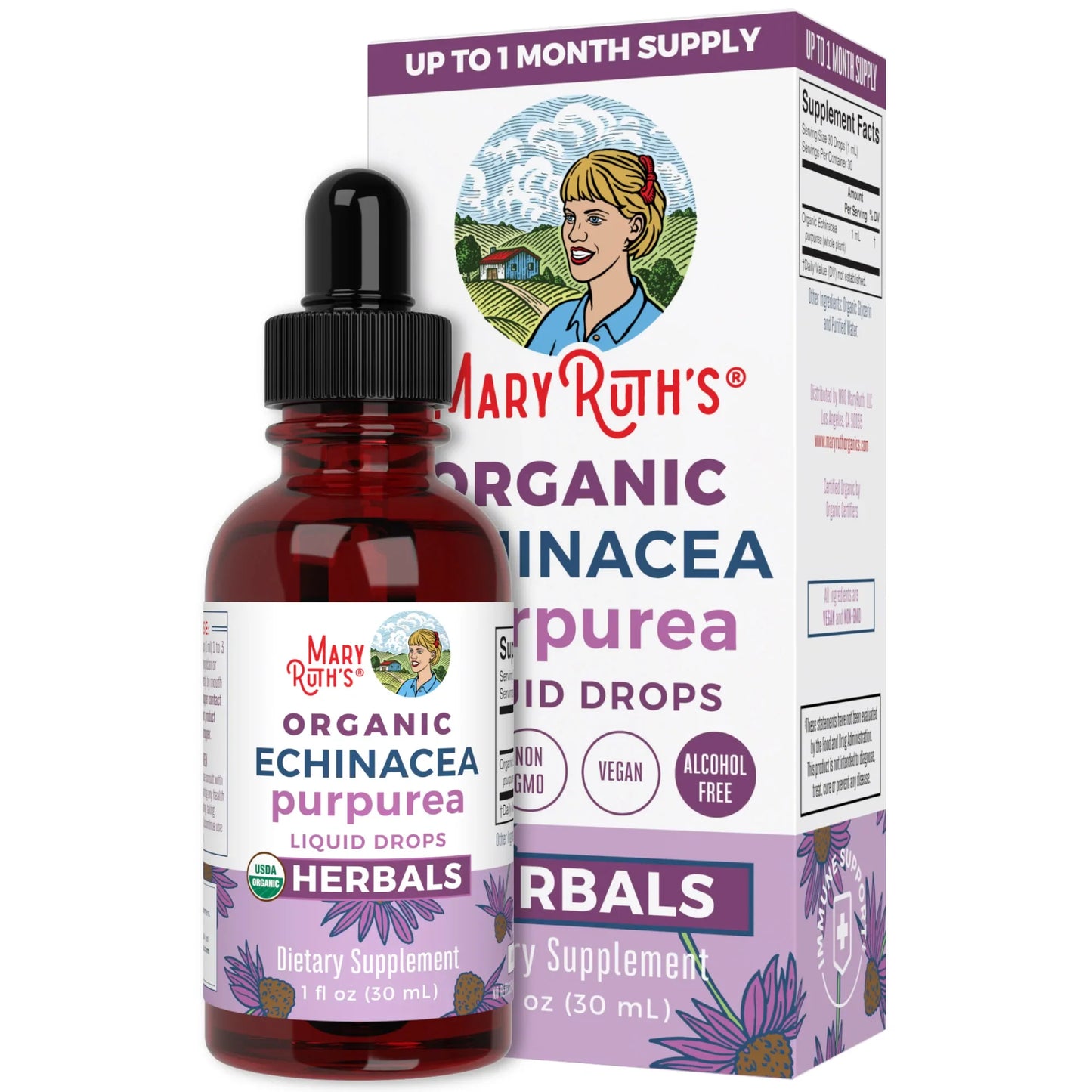 Gotas Orgánicas de Equinácea Purpurea (1 fl oz/30ml), Mary Ruth´s