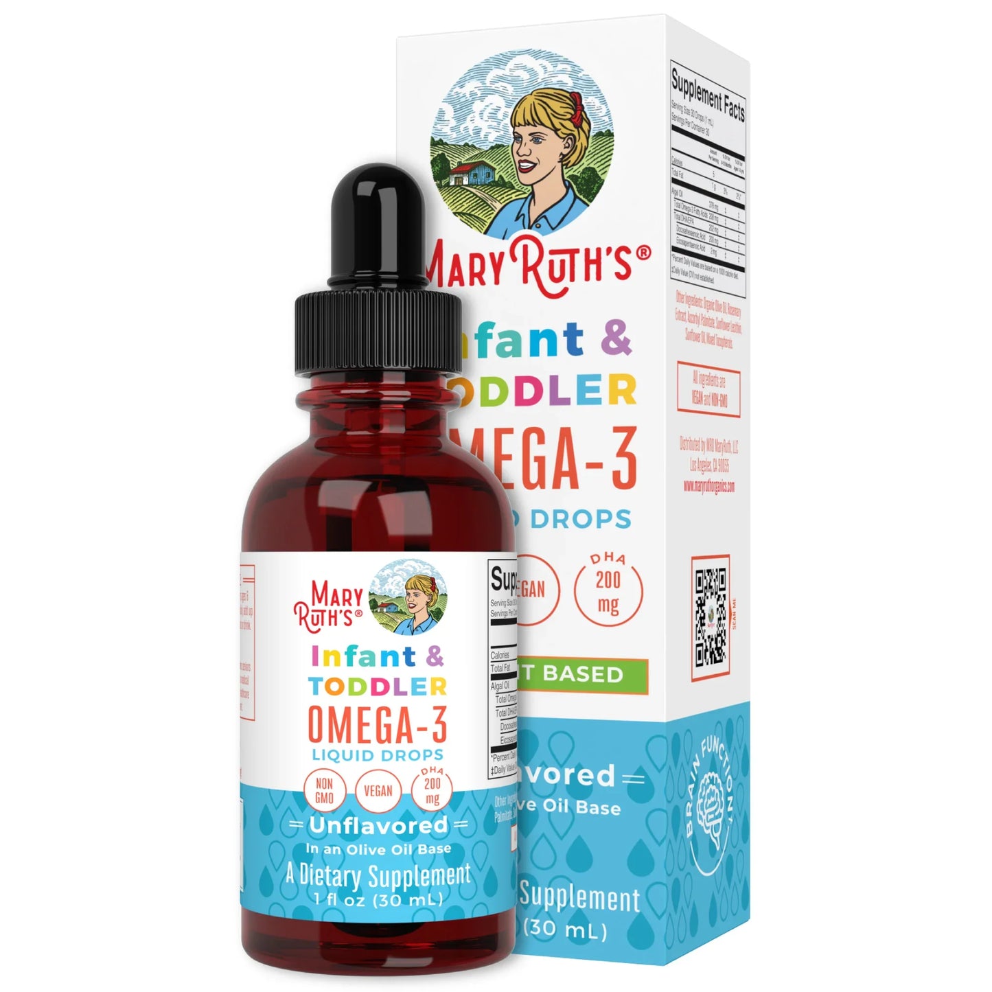 Gotas De Omega 3 para Infantes (1 fl oz/30ml), Mary Ruth´s